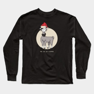 Fa la la llama funny christmas llama design Long Sleeve T-Shirt